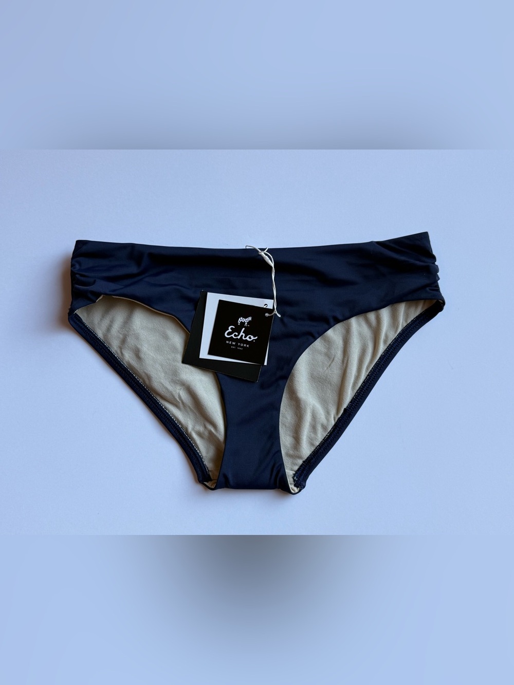Echo Navy Bikini Bottom Small Sm S $69 NWT
